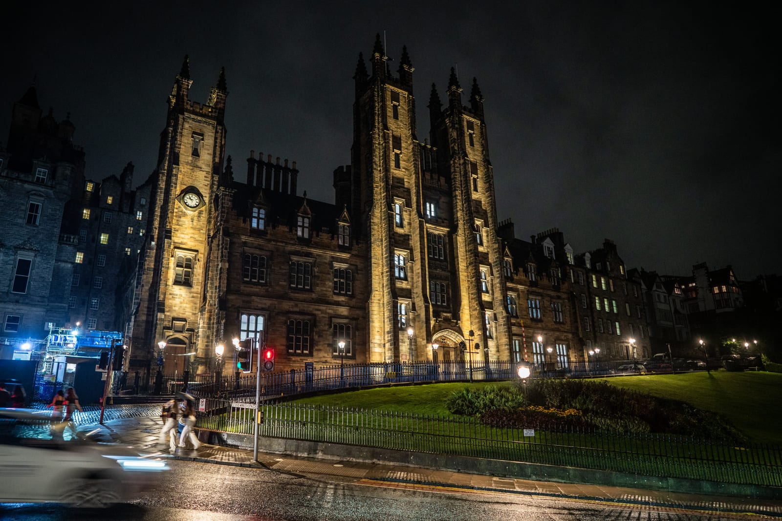 New College at night
